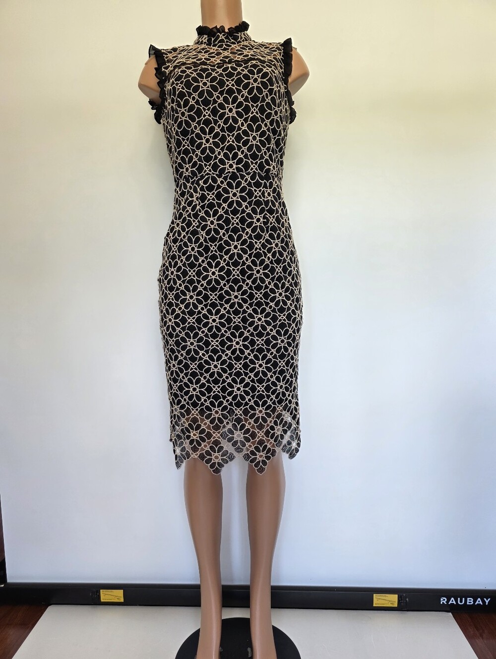 Ivory Lace Sheath Dress. Size 6 - Picture 14 of 17